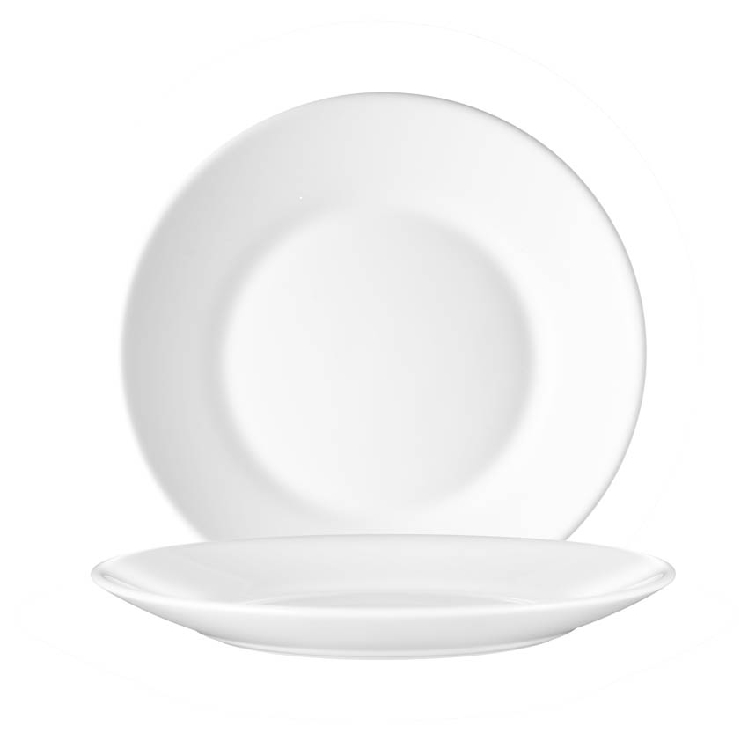 Dessertteller 19,5 cm Form Restaurant uni weiß ARCOPAL