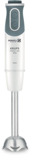 Krups Perfectmix 8000 Stabmixer, 800 Watt, Pürierstab mit 20 Geschwindigkeiten in weiß/hellgrau