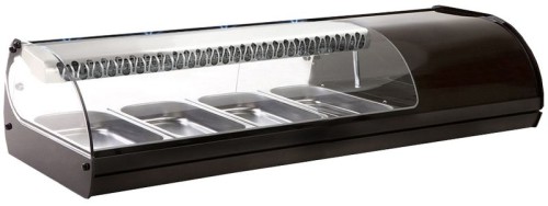 NEUMÄRKER Royal Cooling Sushi 4 - schwarz 4x GN 1/3 - 40 mm tief 1085x395x245 mm