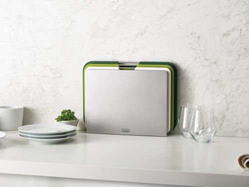 Joseph Joseph Nest - 3-teiliges Schneidebrett-Set, groß - grün