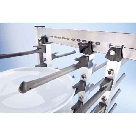 BLANCO Teller-Stapelsystem, fahrbar, für max. 120 Teller, 4 stahlverzinkte Lenkrollen Ø 125 mm, davon 2 mit Feststeller, aus hochwertigem,