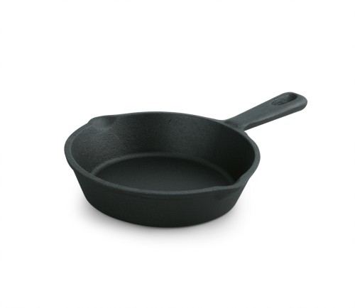 Brat-/Servierpfanne. Gusseisen. mit zwei Schnaupen.