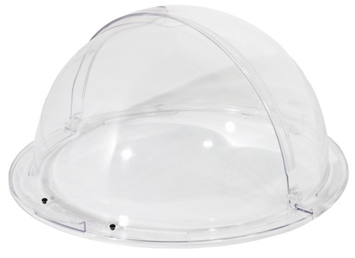 Rolltop Abdeckhaube, rund aus glasklarem Polycarbonat, temperaturbeständig bis +65C, geeignet für den Einsatz auf Chafing Dishes mit