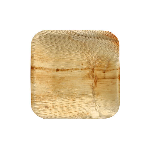 25 Teller, Palmblatt "pure" eckig 15 cm x 15 cm x 2 cm von PAPSTAR