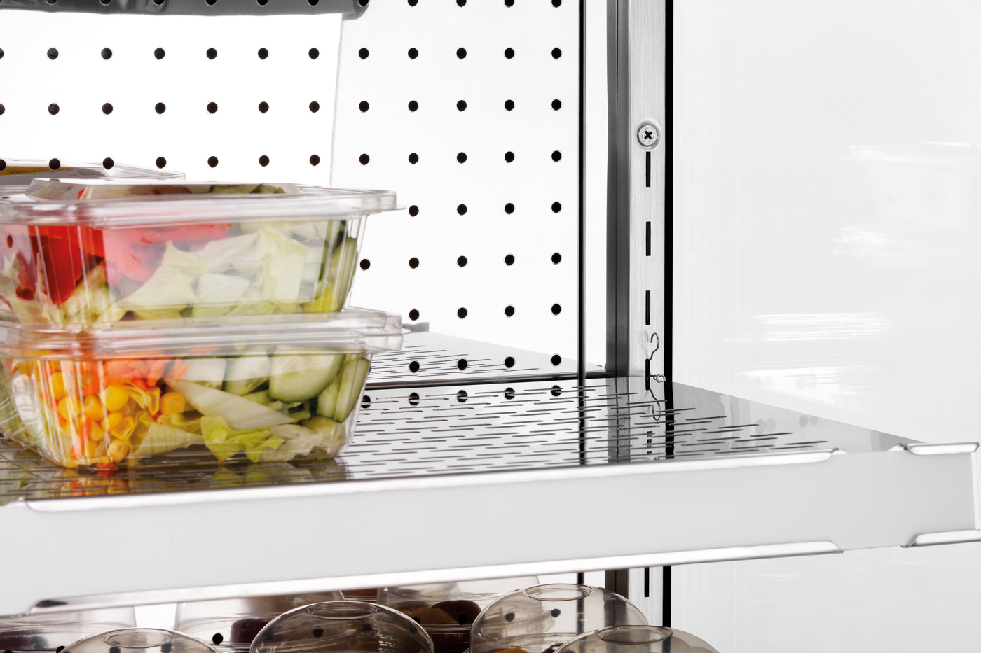 Bartscher Wandkühlregal "Rimi" | AnzahlRegalböden: 3 | Maße: 49 x 67,5 x 174,2 cm.Gewicht: 94,6 kg