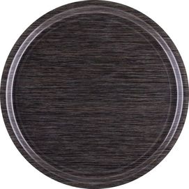 Roltex Tablett rund mit 45 cm Durchmesser, rutschfest, wenge