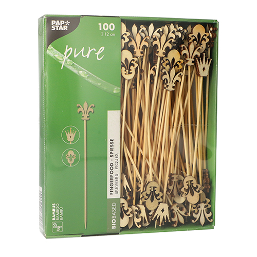 100 Fingerfood - Picker "pure" 12 cm "Royal" von PAPSTAR