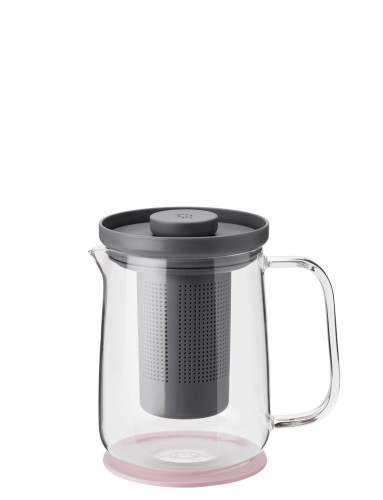 BREW-IT Teezubereiter 0.7 l. grau / rose, Maße: 190 x 190 x 25 mm