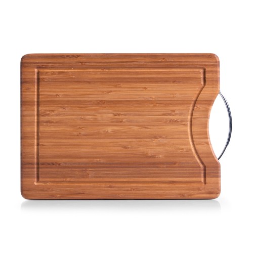 Zeller Schneidebrett m. Metallgriff, Bamboo