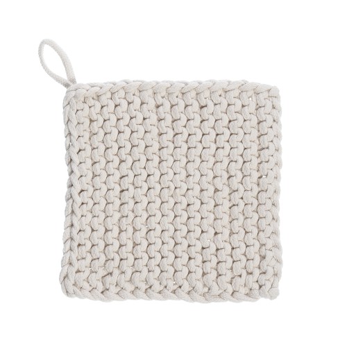 Topflappen "Nature", Baumwolle, natur. Länge: 180 mm. Breite: 180 mm.