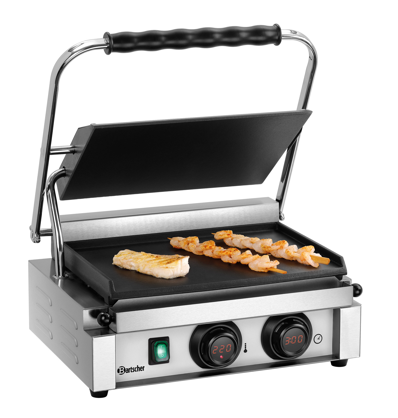 Bartscher Kontaktgrill "Panini-MDI" 1G |Programmierung: - | Maße: 40,5 x 41 x 24,0 cm.Gewicht: 18,1 kg
