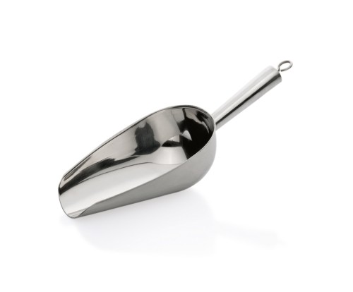 Mehrzweckschaufel. Chromnickelstahl. fugenlos mit Aufhängeöse. Schaufelmaß 14,5 x 7,5 cm.