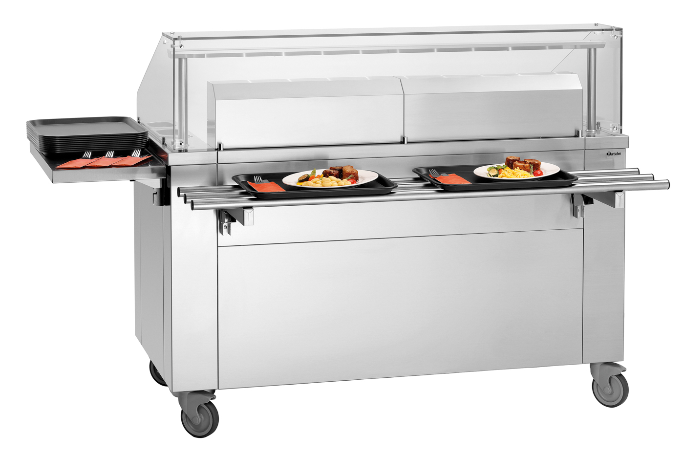 Bartscher Seitenablage KST Plus | Material: CNS18/10 | Maße: 70 x 35 x 8,0 cm. Gewicht: 4,4 kg