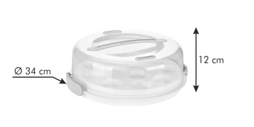 Muffin-Servierbrett mit niedriger Haube DELÍCIA ø 34 cm Kunststoff Spülmaschinenfest