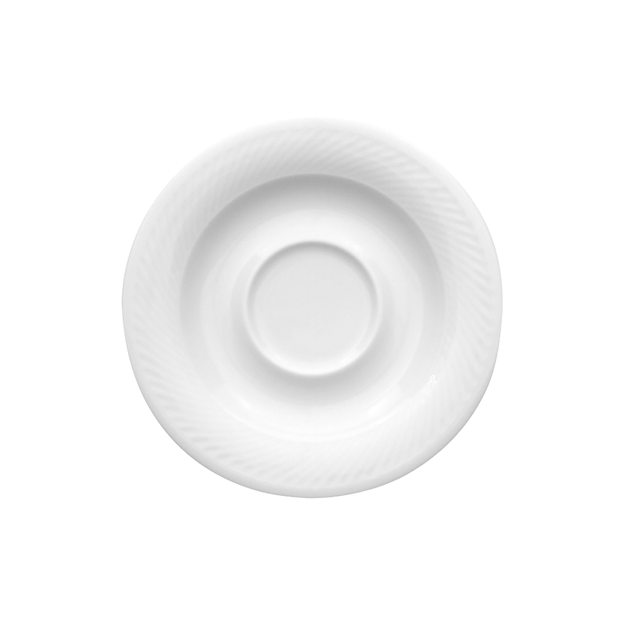 Espresso-Untertasse - Durchmesser 12,0 cm - Form SWING TIME - uni weiß - ohne Obertasse