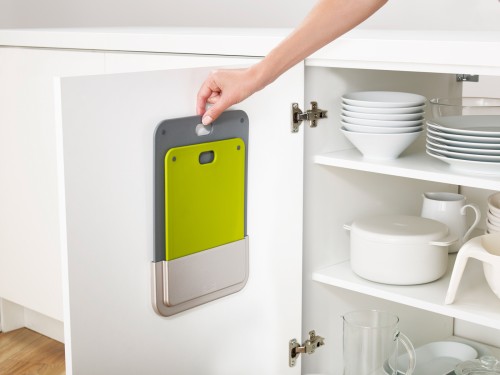 Joseph Joseph DoorStore Chop - 2-teiliges Schneidebrett-Set für die Küchenschranktür - mehrfarbig