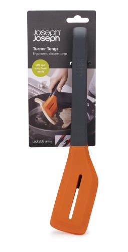Joseph Joseph Turner Tongs - Pfannenwender als Zange - dunkelgrau/orange