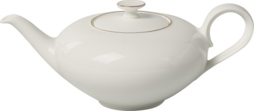 Villeroy & Boch Teekanne mit Deckel, Serie Anmut Gold, Inhalt: 1 Liter