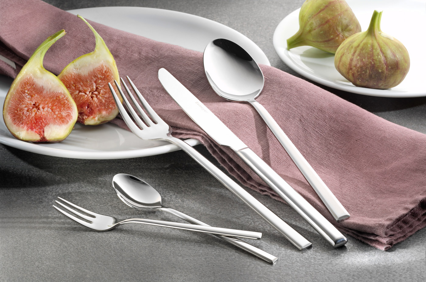 Menümesser SOPHIE, Chrom-Stahl, poliert, Länge: 22,5 cm, mit Wellenschliff.