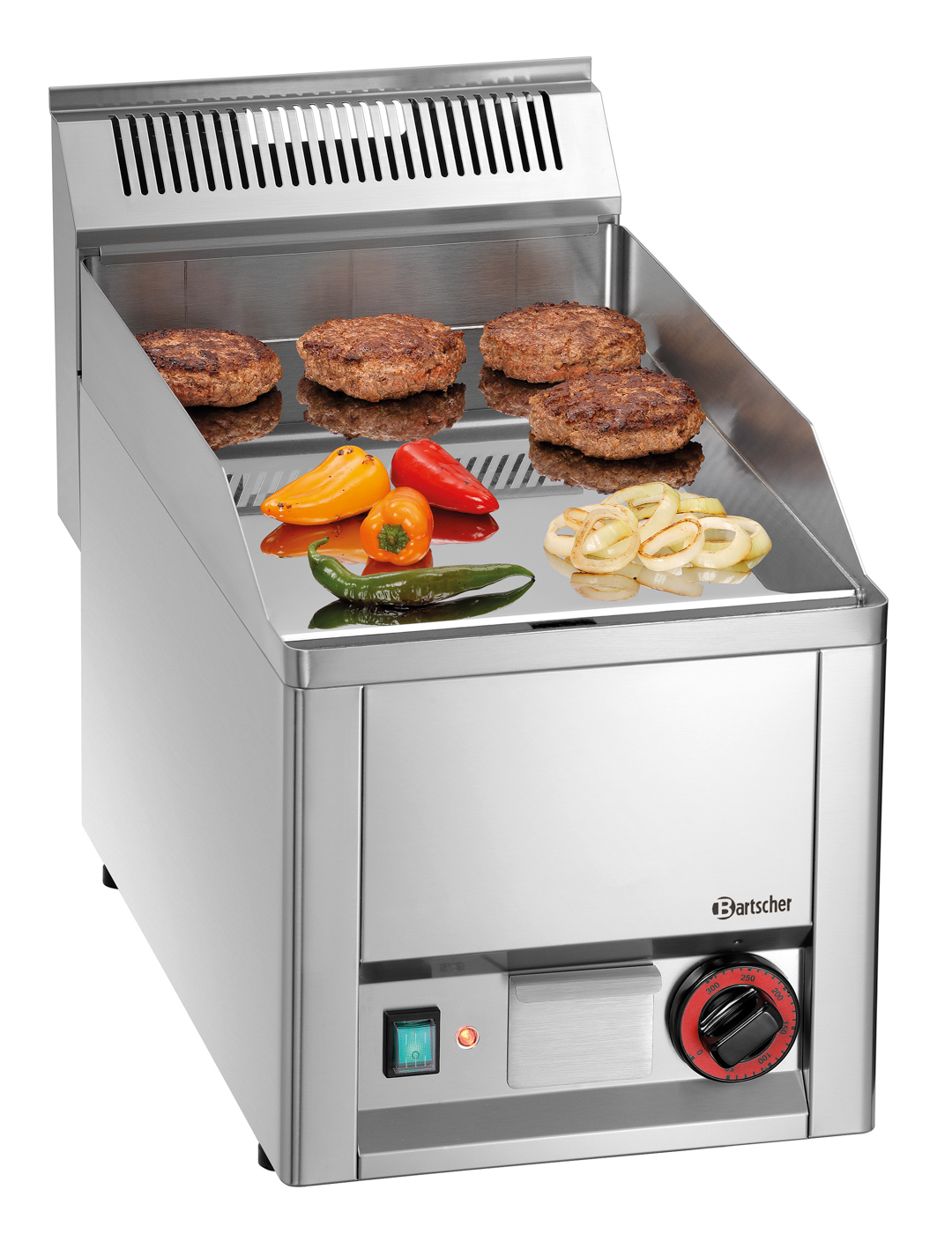 Bartscher Griddleplatte GDP 320E-CG | BreiteBratfläche: 320 mm | Maße: 33 x 62,5 x 45,0 cm.Gewicht: 24 kg