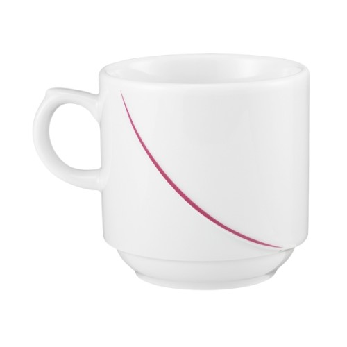 Seltmann Becher mit Henkel, Form: Laguna, Dekor: 34622 bordeaux Flanken