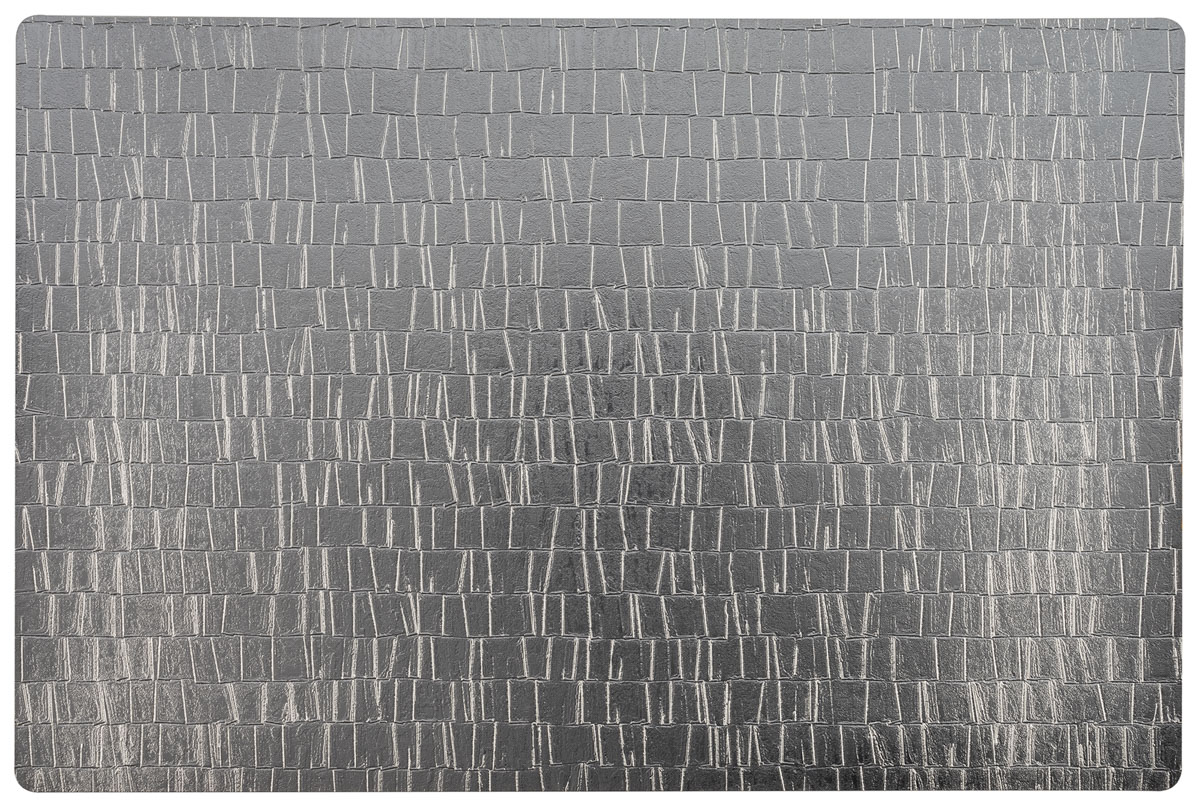 Tischset, 45 x 30 cm, Kunststoff (EVA), Farbe: silber, rutschhemmende Unterseite