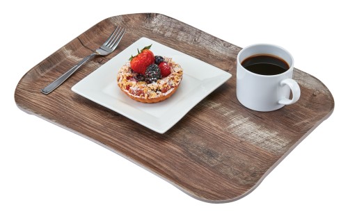 Versa Century Polyester Holzoptik Tablett 33 x 43 cm Eiche dunkel von Cambro