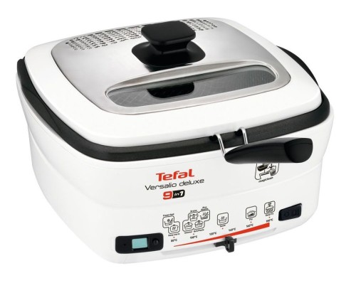 Tefal Multi-Funktions-Fritteuse Versalio Deluxe 9-in-1, 1.600 W, Kapazität 1,3 kg, inkl. Pfannenwender, weiß
