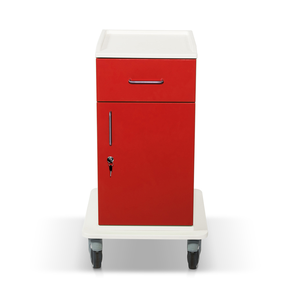 ETHERNASOLID® MULTICART Arbeitswagen T14 mit Schublade und Drehtür, rot