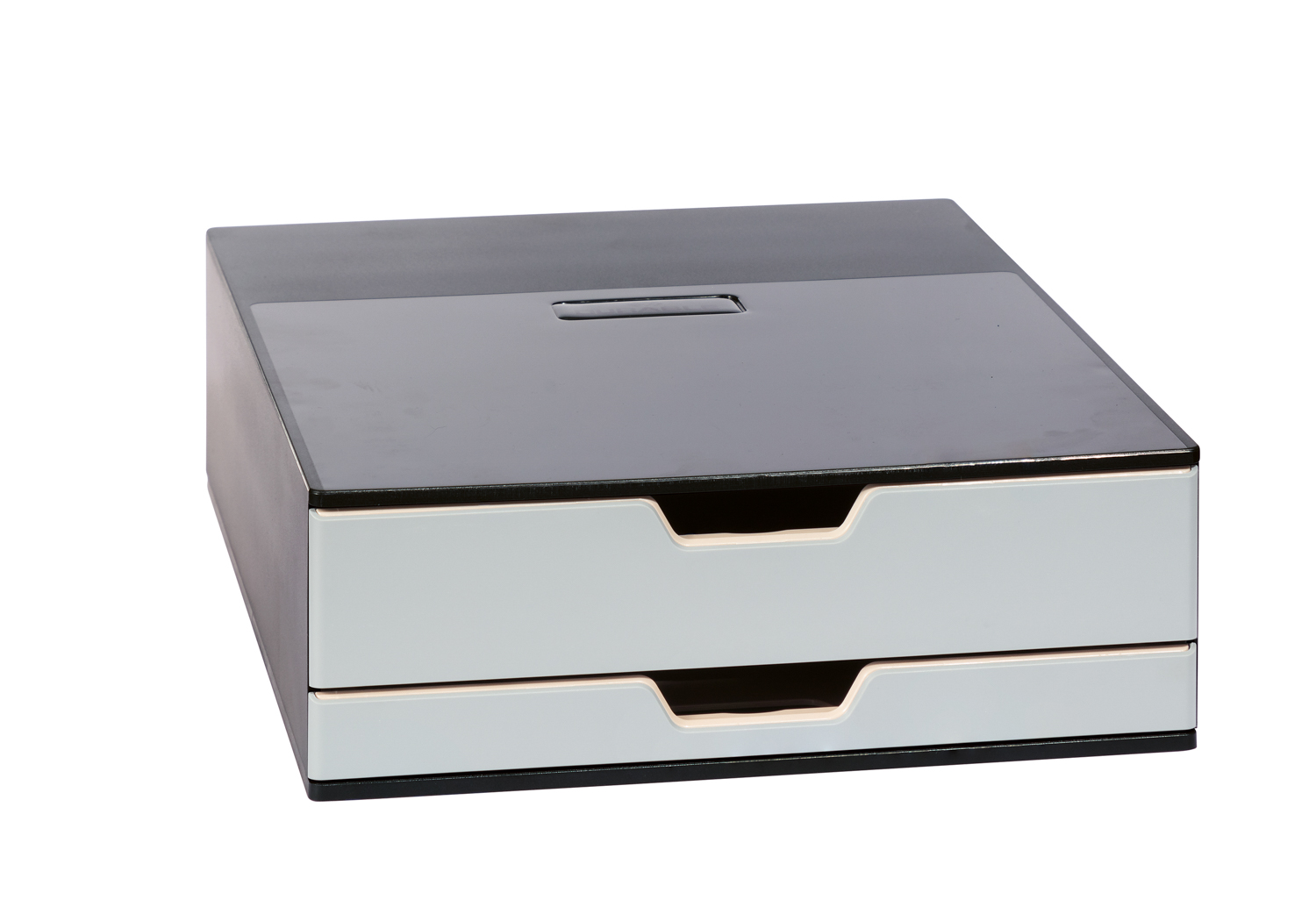 COFFEEPOINT BOX Small von Durable. Für Kaffee- kapseln, Zuckersticks, Teebeutel etc. Mit 2 Schubl und dem Acryl-Einsatz CADDY. 28 x 9,5 x 35,6 cm.