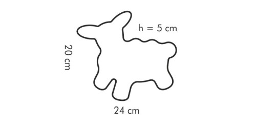 Backform / Ausstechform Osterschaf DELÍCIA Edelstahl, Antihaftbeschichtung Spülmaschinenfest