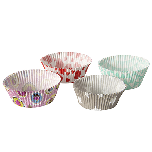 60 Backförmchen Ø 5 cm · 2,5 cm 4 Motive sortiert von PAPSTAR