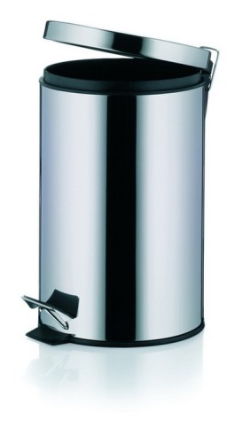 Kela Treteimer Silent Close Nila Edelstahl silber glänzend 39cmh 25cmØ 12L