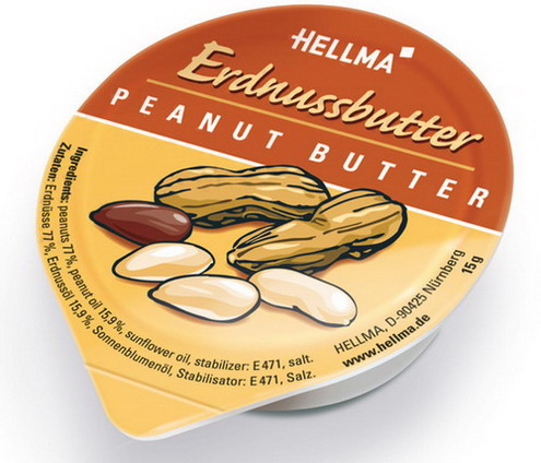 Hellma Erdnussbutter à 15 g Inhalt: 80 Stk. pro Karton