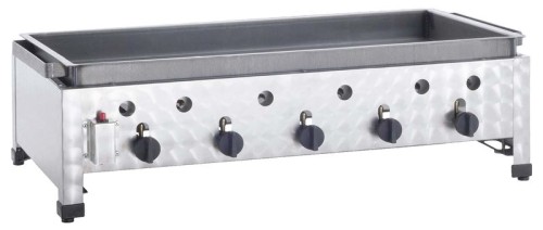 NEUMÄRKER Gas-Kombi-Tischbräter - 5 Brenner nur für Propan-/Butangas 980x530x280 mm