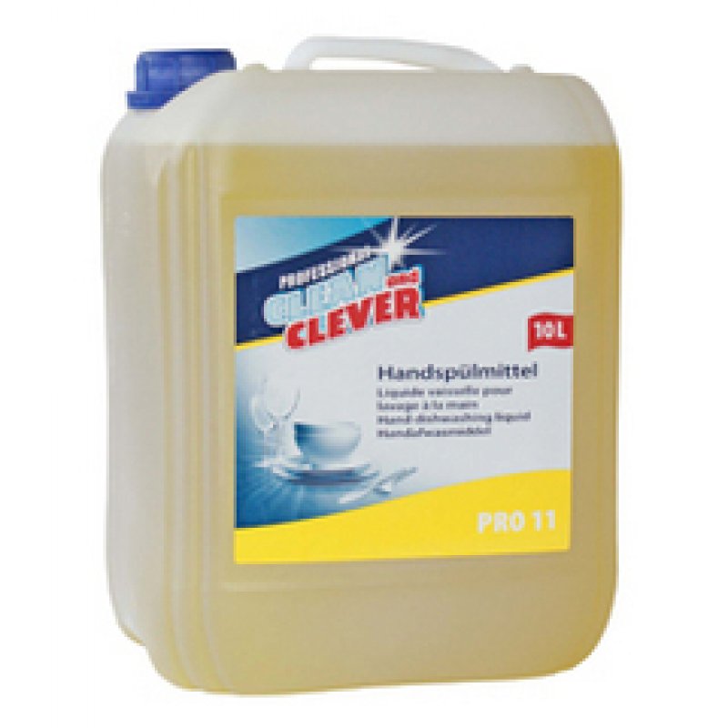 Clean und Clever Handspülmittel, 10 l Kanister Sehr ergiebiges Handspülmittel für Geschirr