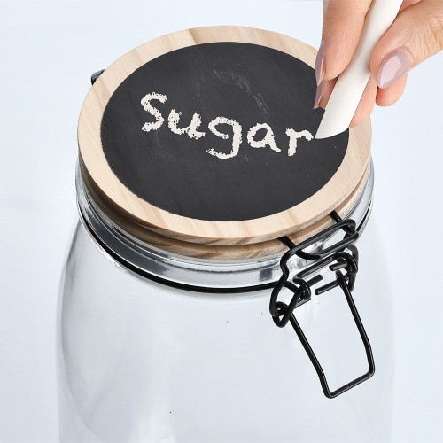 Vorratsglas m. Bügelverschluss, 1500 ml, Kiefer / Maße: Ø 11,5x21,5 cm