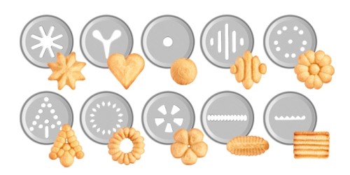 Teigpresse/Garnierspritze DELÍCIA, aus Metall