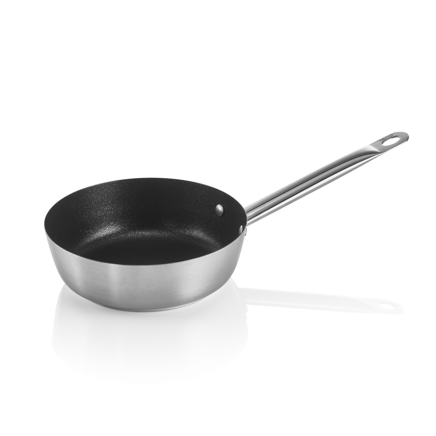 Sauteuse Cookware 21 mit PTFE Antihaftbeschichtung Ø 20 cm, Chromnickelstahl 18/10 Mit geradem Rand (kein Schüttrand) und