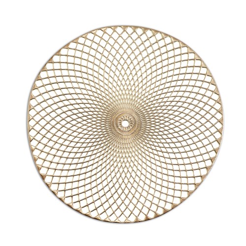 Platzset, PVC, Ø38 cm. Farbe: gold. Gold oder Silber? Bei unserem Platzsets "Mandala" fällt die Wahl nicht leicht. Mit diesen Accessoires bringen