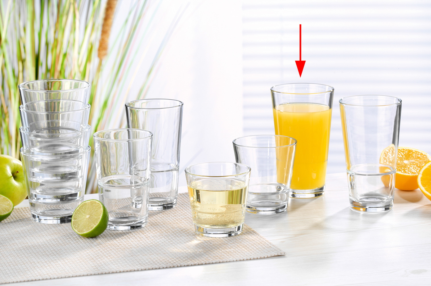 Longdrinkglas STACK UP, Inhalt: 0,47 Liter, Höhe: 147 mm, Durchmesser: 87 mm, stapelbar, Arcoroc.