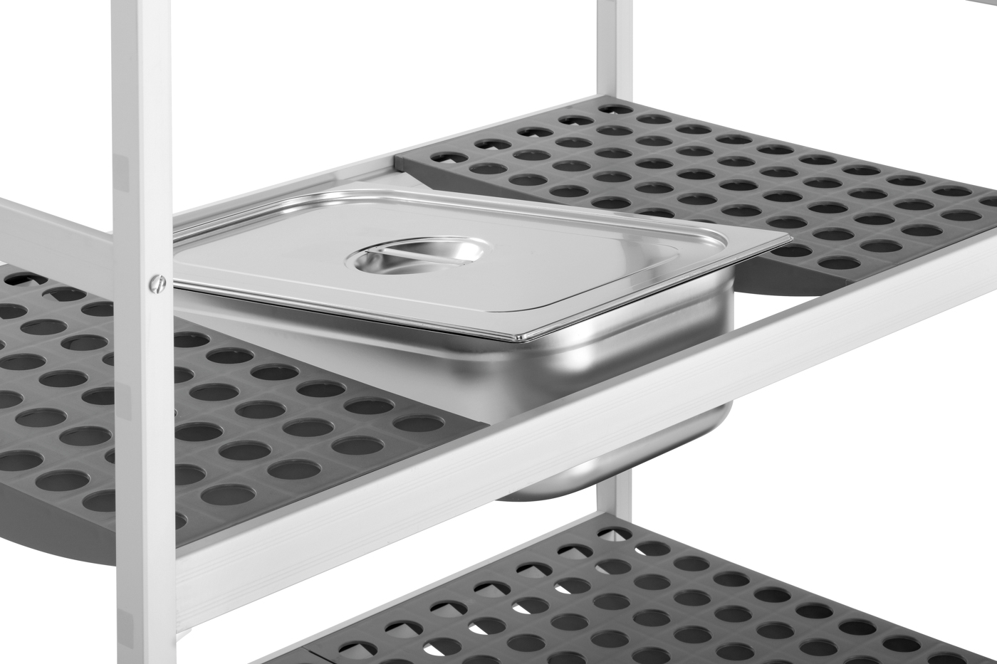 Bartscher Regalsystem Kit 2, B1080 | Bausatzbestehend aus: 2 Regalständern ,16 Einlegeböden |Maße: 108 x 56 x 180,0 cm. Gewicht: