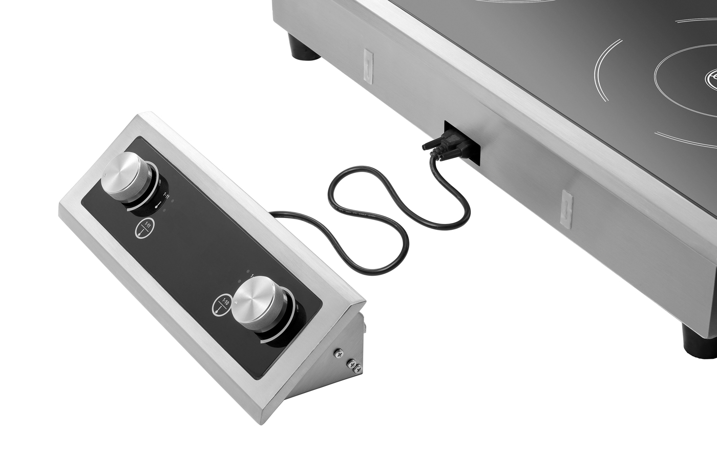 Bartscher Induktionskocher IK 70dpZ-EB |Temperaturbereich von: 60 °C | Maße: 71,5 x 48,5x 14,0 cm. Gewicht: 14,8 kg