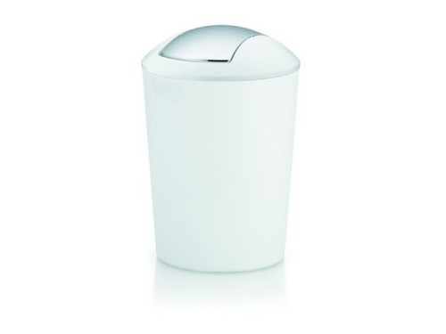 Kela Schwingdeckeleimer Marta Kunststoff weiß H: 29cm, 20cmØ 5l