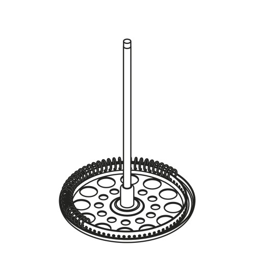 Arne Jacobsen Filtersatz für 01-3, Pressfilterkanne steel, Maße: 95 x 95 x 165 mm