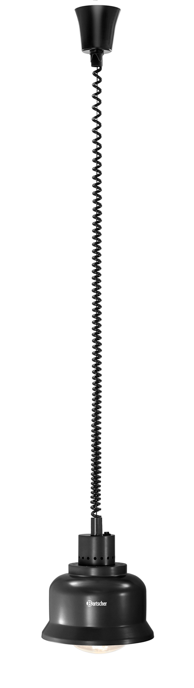 Bartscher Wärmelampe IWL250D SW | Art derWärmequelle: Infrarotlampe(n) | Maße: 23 x 23 x25,0 cm. Gewicht: 1 kg