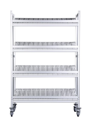 SARO Bausteinwagen mit 4 Böden Modell 4BSW1083 Made in Europe - Die Transportwagen bestehen aus Alugestellen mit lebensmittelechten