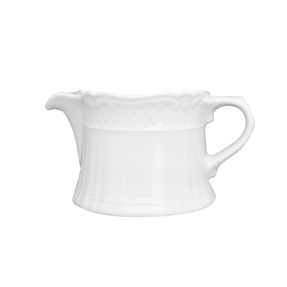 Teekanne Unterteil 0,40 l - Form: La Reine -, weiss - aus Porzellan. Hersteller: Eschenbach., "Made in Germany".