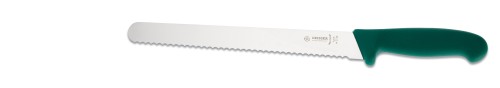 Aufschnittmesser 25 cm, Wellenschliff, grün Giesser - Made in Germany
