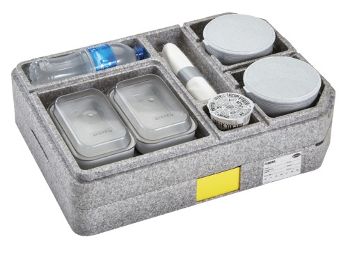 Cam GoBox Tablotherm - Isoliert, 2 x rechteckige Platte, 2 x 500 mL Schale und wiederverwendbare Deckel von Cambro
